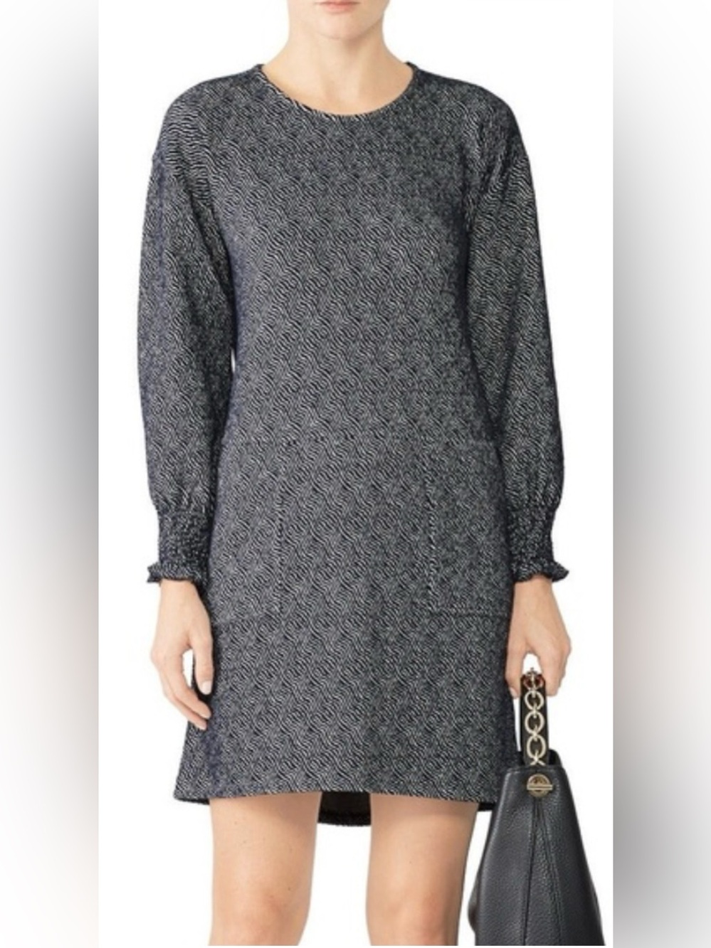 Sita Murt oversized sweatshirt jacquard dress navy xl